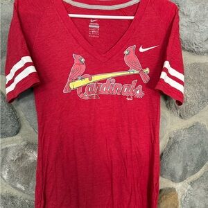 Nike St. Louis Cardinals V-Neck T-Shirt Women’s MLB 2014 Small